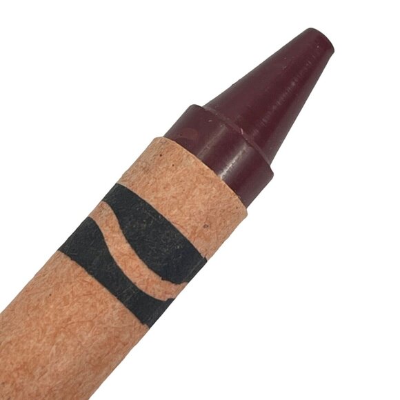Vintage Crayola Indian Red Crayon Retired Binney & Smith 1990 Future Bold Logo - Picture 4 of 10